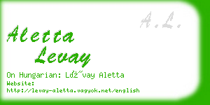 aletta levay business card